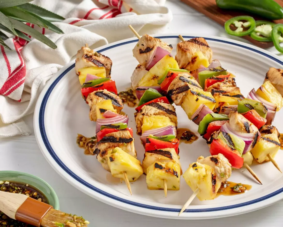 2125 grilled hawaiin chicken kabobs original photo