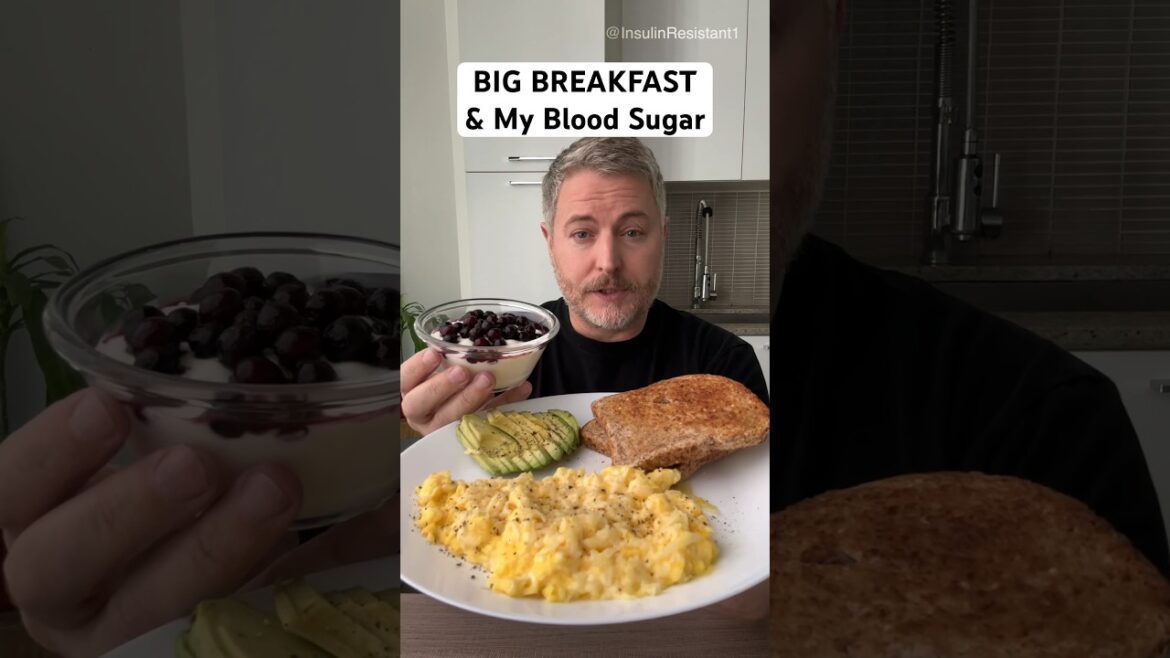 Big breakfast and my blood sugar. #glucose #bloodsugar #insulinresistant1 #diabetes