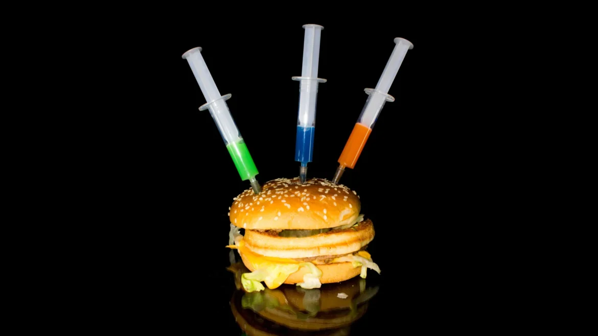 Burger artificial food additives